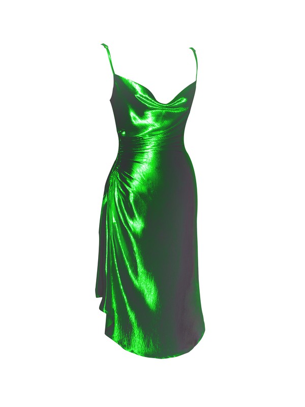 Emerald Satin Dress