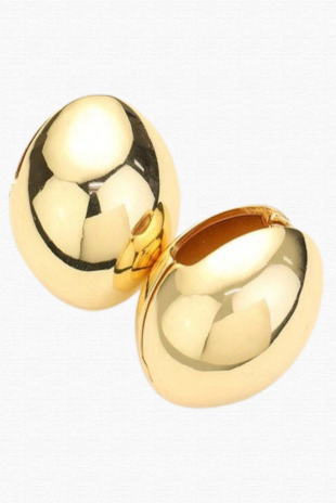 Metallic Simple Knobs Earrings (Gold)