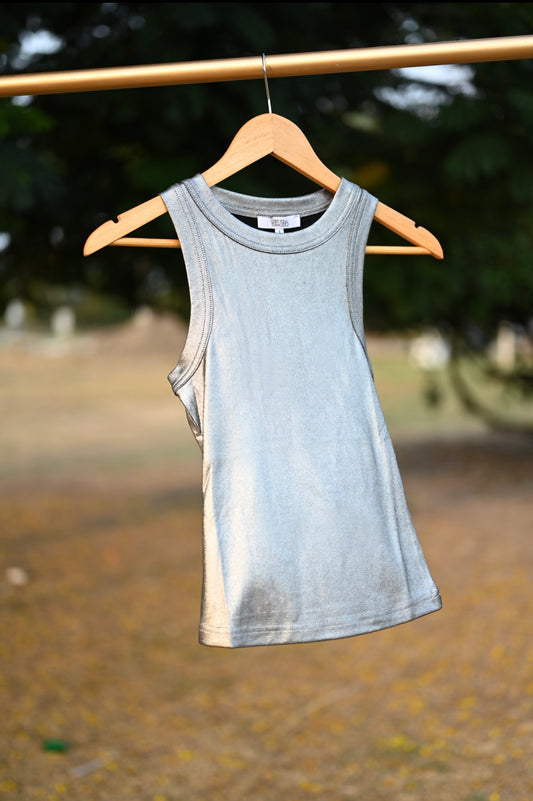 Basic Silver Tank Top