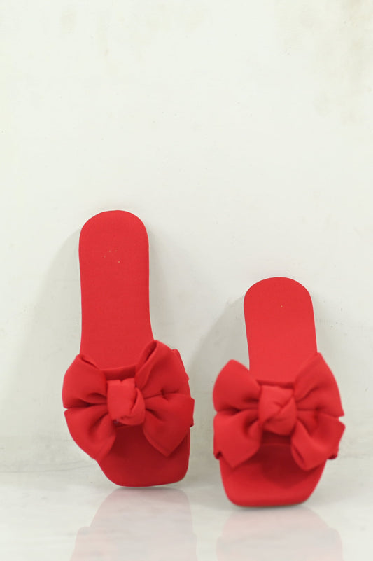 Bowed up Sandals (Red)
