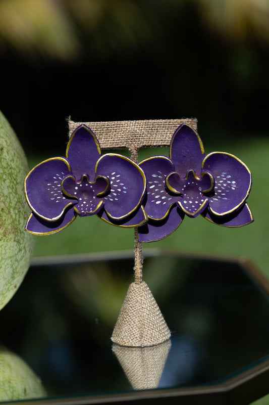 Fanciful Orchid Earrings