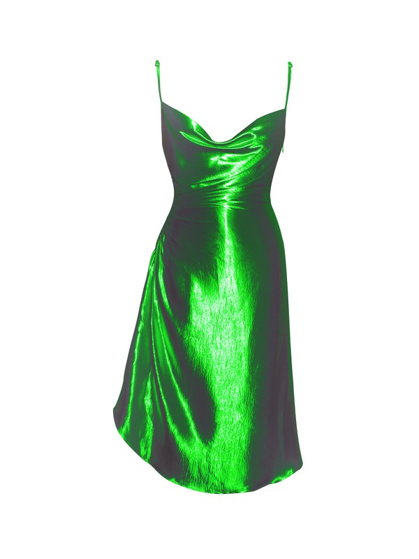 Emerald Satin Dress