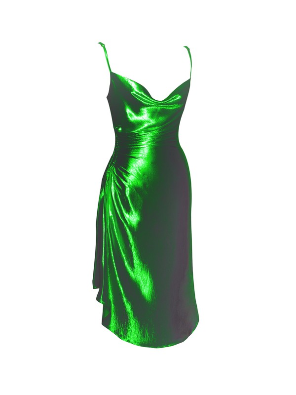 Emerald Satin Dress