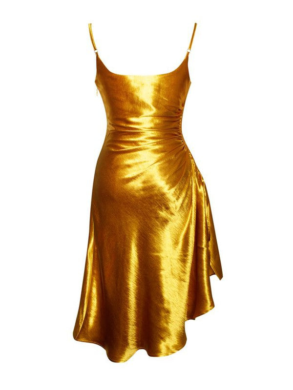 Hennessy Gold Satin Dress