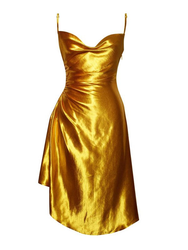 Hennessy Gold Satin Dress