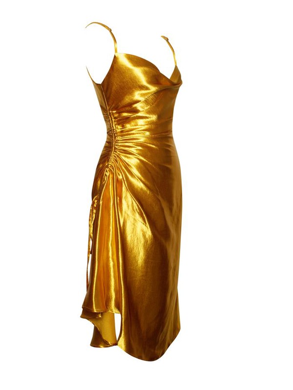 Hennessy Gold Satin Dress