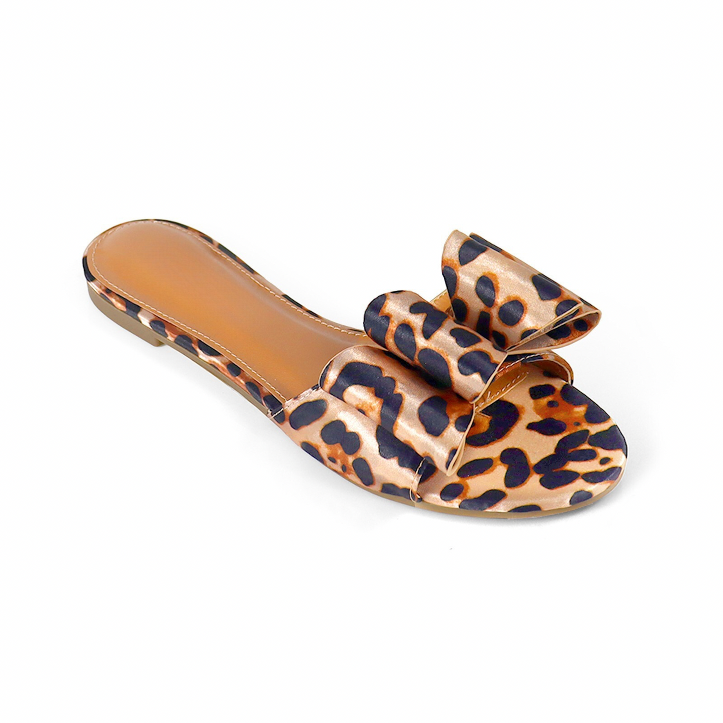 Leopard Bows Satin Sandals (Estimated Arrival July 1st, 2024)