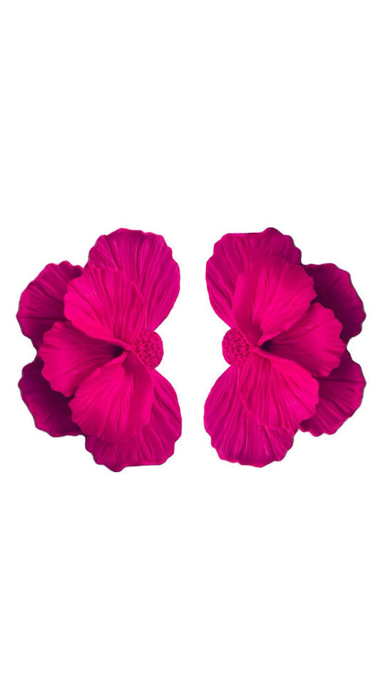Carlotta Earrings (Vibrant Fuchsia)